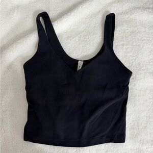 Black Sleeveless Crop Top